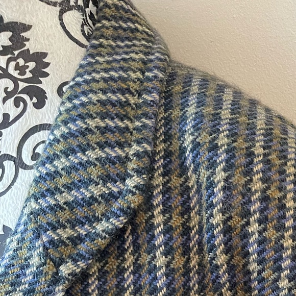 Christian Aujard Paris vintage 1980’s power shoulder pads herringbone jacket - Picture 3 of 5